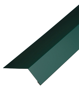 Планка карнизная для гибкой черепицы Grand Line 100х60-65 мм 2 м зеленая RAL 6005