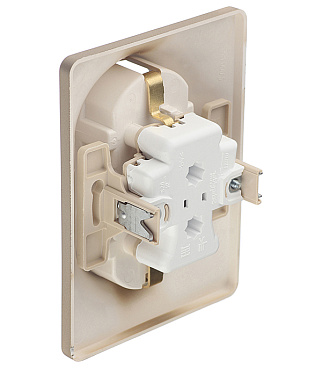 Розетка Systeme Electric Glossa встраиваемая титан (GSL000424)