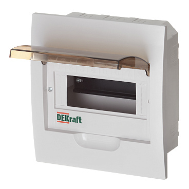 Щит распределительный встраиваемый Dekraft ЩРВ-П-8 пластиковый IP41 220х200х90 мм 8 модулей