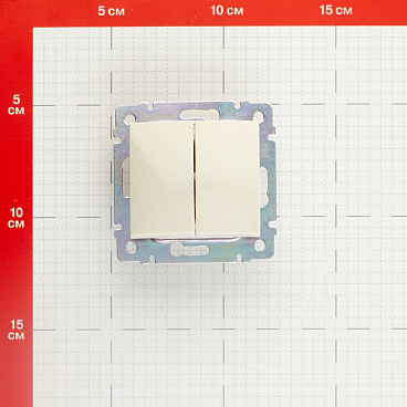 Выключатель Legrand Valena двухклавишный встраиваемый слоновая кость (695605)