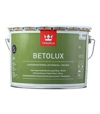 Краска Tikkurila/Tikkivala Betolux Floor для полов белая глянцевая база A 9 л