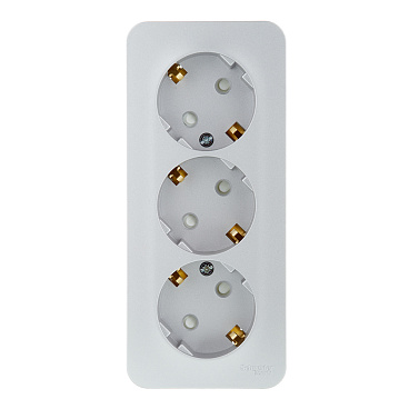 Розетка Systeme Electric Blanca накладная алюминий со шторками (BLNRA011313)