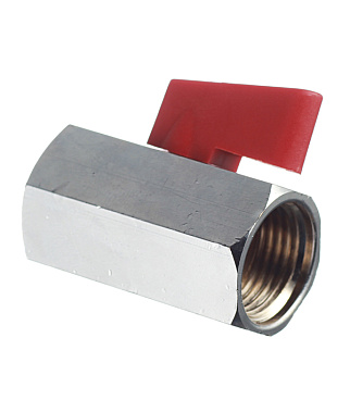 Кран шаровой латунный Tiemme 1/2 ВР(г) х 1/2 ВР(г) мини прямой (2900006)