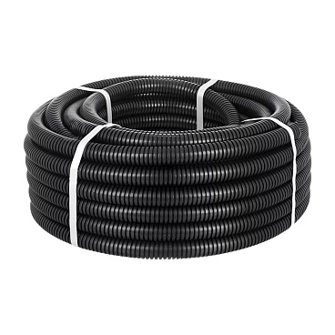 Труба гофрированная ПНД 16 мм Agis Profile тяжелая с зондом черная (100 м) (70.10.05.16.100)