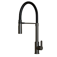 Смеситель для кухни Mixline MLSS-0402BL графит с высоким изливом однорычажный (556021)