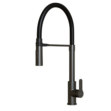 Смеситель для кухни Mixline MLSS-0402BL графит с высоким изливом однорычажный (556021)