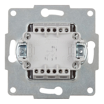 Выключатель Lezard Karina двухклавишный встраиваемый белый (707-0288-101)