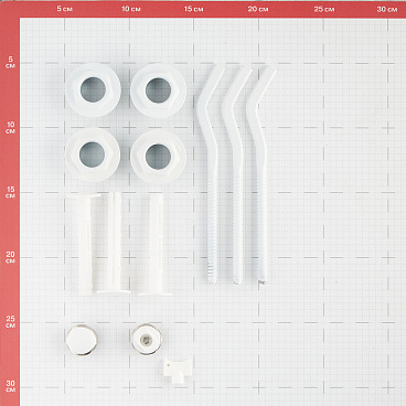 Набор присоединительный 1" х 1/2" для радиатора белый 13 предметов (685643)