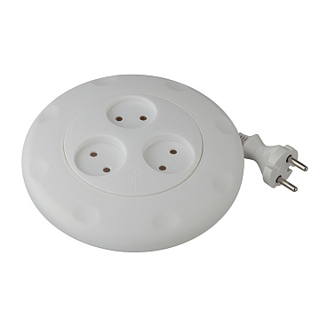 Удлинитель Эра 3 розетки 3 м ПВС 2х0,75 кв.мм 10 А 2,2 кВт белый (Б0019038)