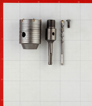 Коронка твердосплавная Практика (034-694) по бетону d55 мм с переходником