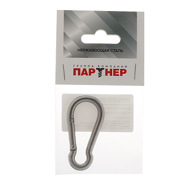 Карабин пожарный d7 мм 70 мм DIN 5299 С нержавеющая сталь