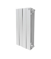 Радиатор биметаллический Royal Thermo Piano Forte 500 мм 4 секции 1" боковое подключение 591х320 мм белый
