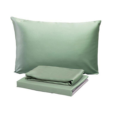 Комплект постельного белья Евро тенсель Mona Liza Mint зеленый без простыни