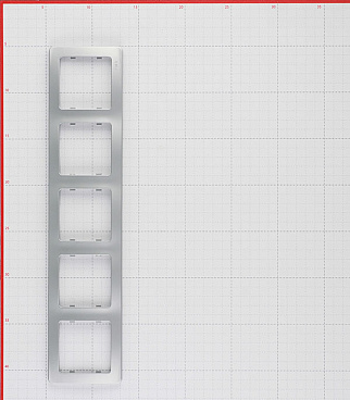 Рамка Hegel Master пятиместная серебро (Р405-06)