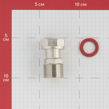 Полусгон Valtec 3/4 ВР(г) х 3/4 НР(ш) с накидной гайкой латунный (VTr.613.N.0505)