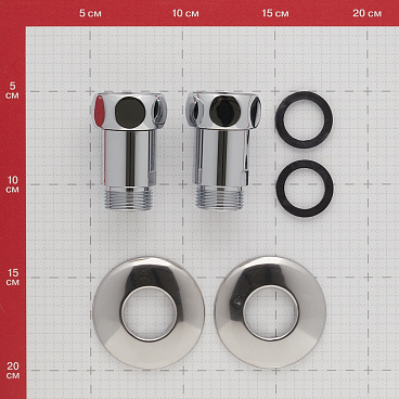 Соединитель прямой для полотенцесушителя 1 ВР(г) х 3/4 НР(ш) хром