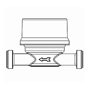 Счетчик универсальный Пульсар DN15 110 мм со сгонами
