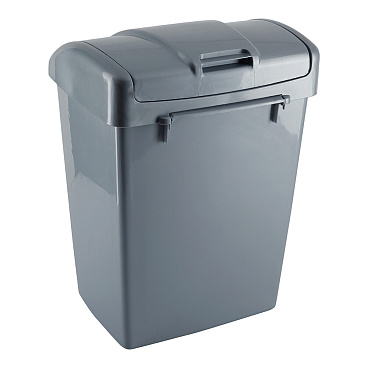 Контейнер для мусора Martika Форте с крышкой 13 л пластик серебристый