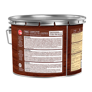 Антисептик Текс Bioteks 2-в-1 декоративный для дерева палисандр 9 л