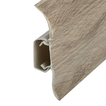 Плинтус ПВХ напольный Winart 58 мм дуб эллора 2500 мм S-профиль с кабель-каналом