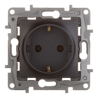 Розетка Legrand Etika встраиваемая антрацит (672621)