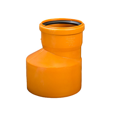 Переходник Lammin d160х110 мм пластиковый эксцентрический для наружной канализации