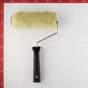 Валик полиакрил 180 мм d45 мм ворс 18 мм для водной основы с ручкой Hesler Leipzig