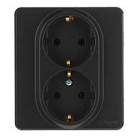 Розетка Legrand Inspiria встраиваемая антрацит (673753)