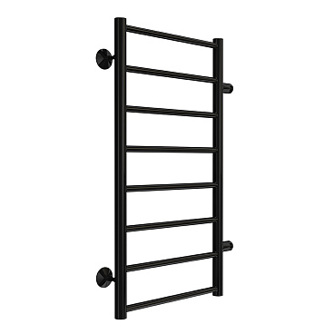 Полотенцесушитель водяной Terminus Аврора П8 800х400 мм лесенка с боковым подключением 500 мм черный муар