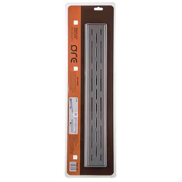 Лоток душевой Ore с гидрозатвором 500х60 мм d40 мм решетка из нержавеющей стали (Drain H2)