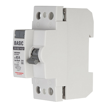 УЗО EKF Basic ВДТ-40 63А 1P+N тип AC 30 мА 4,5 кА (elcb-2-63-30e-sim)