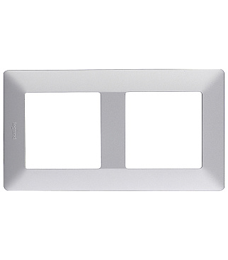 Рамка Legrand Valena Life двухместная алюминий (754132)