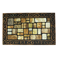 Коврик придверный противоскользящий Касл 45х75 см влаговпитывающий бежевый