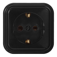 Розетка Svet накладная черная (0215-00151)