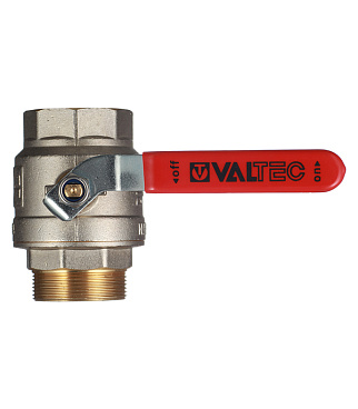 Кран шаровой латунный Valtec Base 2 ВР(г) х 2 НР(ш) ручка прямой (VT.215.N.09)