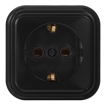 Розетка Svet накладная черная (0215-00151)