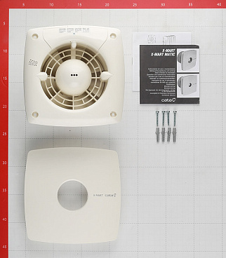 Вентилятор осевой Cata X-Mart 12 170х170 мм d120 мм слоновая кость