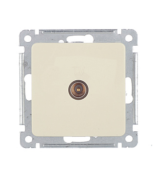 Розетка телевизионная Hegel Master встраиваемая слоновая кость (РСТВ-401-01)