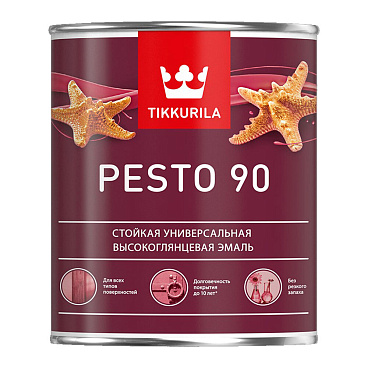 Эмаль алкидная Tikkurila/Tikkivala Pesto 90 база A глянцевая 0,9 л