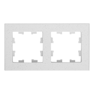 Рамка Systeme Electric AtlasDesign Nature двухместная мрамор крем роял (ATN343102)