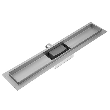 Лоток душевой Ore с гидрозатвором 500х60 мм d40 мм решетка из нержавеющей стали (Drain H2)