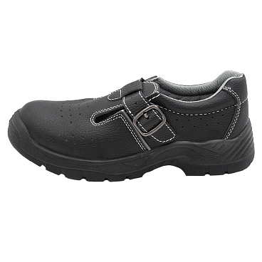 Сандалии рабочие из искусственной кожи с защитным подноском размер 41 черные Мистраль Аскет (134463)