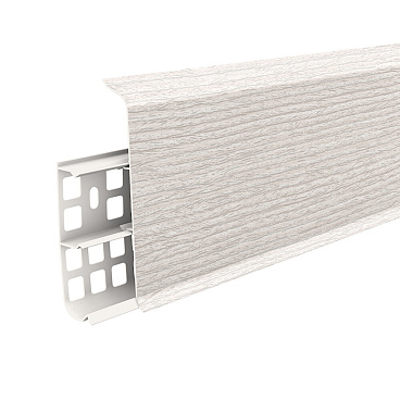 Плинтус ПВХ напольный Деконика 100 мм клен патина 2200 мм