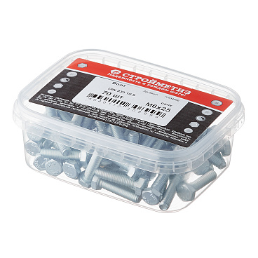 Болт оцинкованный M6x25 мм DIN 933 10,9 (70 шт.)