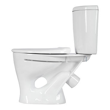 Унитаз-компакт Универсал Обь с косым выпуском с сиденьем пластик белый (4607152360462)