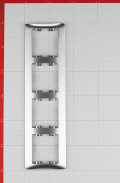 Рамка Systeme Electric Glossa четырехместная алюминий (GSL000304)