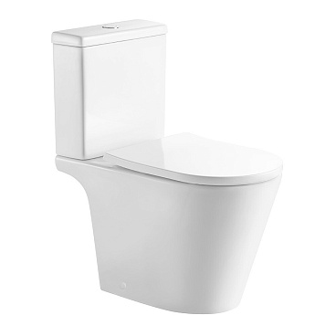 Унитаз-компакт Corsa Deco NX Rimless безободковый с универсальным выпуском с сиденьем дюропласт микролифт белый (TPNX640SR)