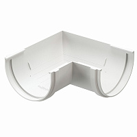 Угол желоба пластиковый d120 мм 90° Docke Standard пломбир RAL 9003