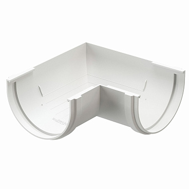 Угол желоба пластиковый d120 мм 90° Docke Standard пломбир RAL 9003