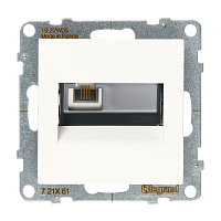 Розетка телефонная Legrand Suno встраиваемая белая RJ11 (721161)